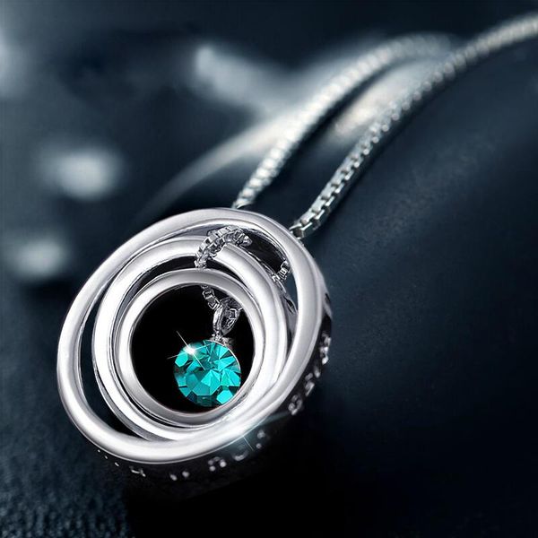 pendant necklaces rose gold color circular for women round crystal from austrian wedding jewelry accessories christmas gift, Silver
pendant necklaces rose gold color circular for women round crystal from austrian wedding jewelry accessories christmas gift, Silver