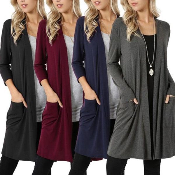 women's trench coats open front cardigan sweater women long sleeve solid color casual loose drape jacket female coat, Tan;black
women's trench coats open front cardigan sweater women long sleeve solid color casual loose drape jacket female coat, Tan;black