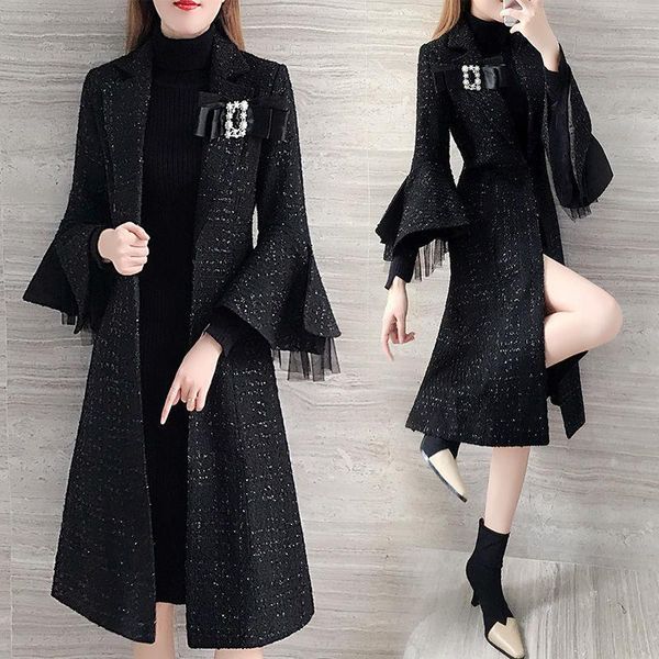 women's wool & blends office lady black tweed coat women 2022 autumn winter clothes korean slim fashion patchwork woolen outwear medium
women's wool & blends office lady black tweed coat women 2022 autumn winter clothes korean slim fashion patchwork woolen outwear medium