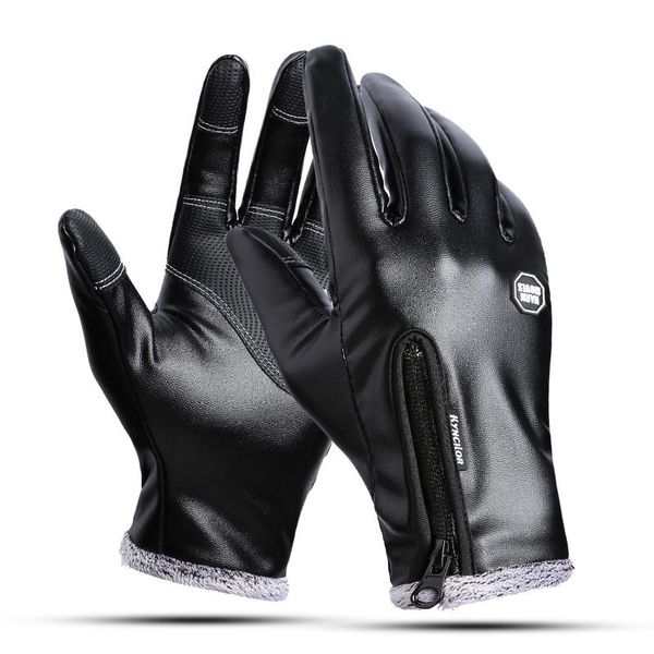 cycling gloves kyncilor winter outdoor sports screen-touching leather fashion warm-keeping cold weather windproof, Black
cycling gloves kyncilor winter outdoor sports screen-touching leather fashion warm-keeping cold weather windproof, Black
