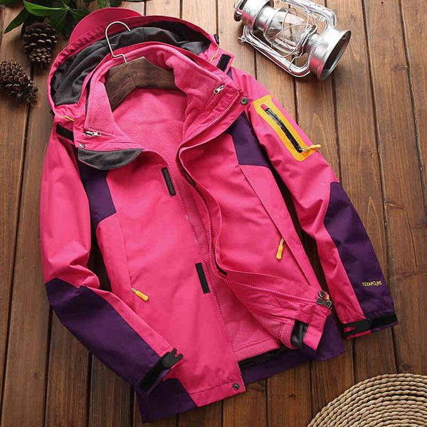 outdoor jacket stormsuit three in one or two fleece thickened mountaineering women's and men's warm batch, Black;brown
outdoor jacket stormsuit three in one or two fleece thickened mountaineering women's and men's warm batch, Black;brown