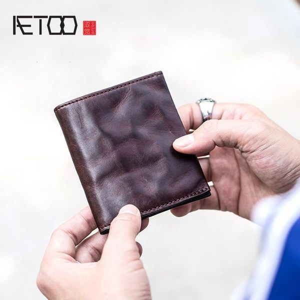 vegetable tanned leather simple wallet, vintage handmade compact ultra-thin trendy wallet wallets1, Red;black
vegetable tanned leather simple wallet, vintage handmade compact ultra-thin trendy wallet wallets1, Red;black