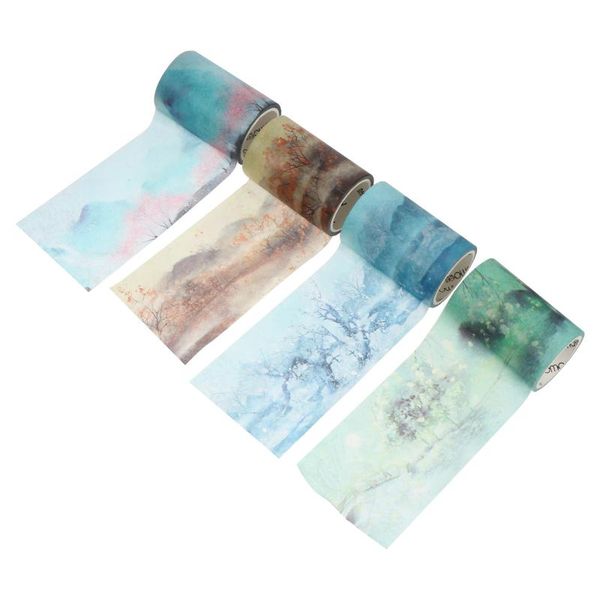 gift wrap four seasons watercolor landscape painting and washi tape masking cute hand account po diary diy decoration
gift wrap four seasons watercolor landscape painting and washi tape masking cute hand account po diary diy decoration