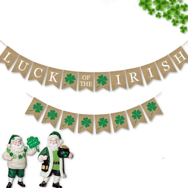 1 set luck of the irish st. patrick's day hanging streamer party decoration mabula flag festival banner 
1 set luck of the irish st. patrick's day hanging streamer party decoration mabula flag festival banner
