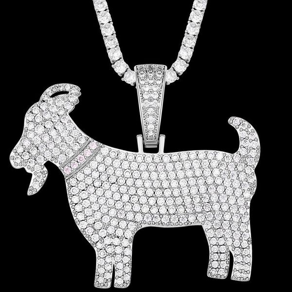 men fashion hip hop rock pendant rhinestones bling cute unique goat shape design necklace for party banquet necklaces, Silver
men fashion hip hop rock pendant rhinestones bling cute unique goat shape design necklace for party banquet necklaces, Silver