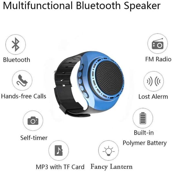 wireless watch speaker multifunctionalwrist portable wearable mini sports subwoofer bluetooth waterproof speakers