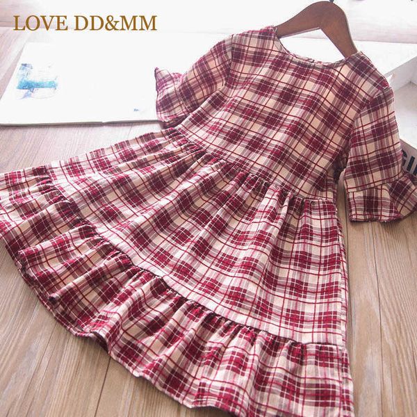 love dd&mm girl princess dresses kids clothes plaid round neck dress for costume 3-8 years 210715, Red;yellow
love dd&mm girl princess dresses kids clothes plaid round neck dress for costume 3-8 years 210715, Red;yellow