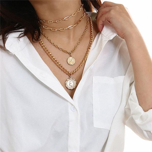 punk gold portrait coin pendant necklace for women cuban multilayered chunky thick chain choker necklaces gothtic jewelry chokers, Golden;silver
punk gold portrait coin pendant necklace for women cuban multilayered chunky thick chain choker necklaces gothtic jewelry chokers, Golden;silver