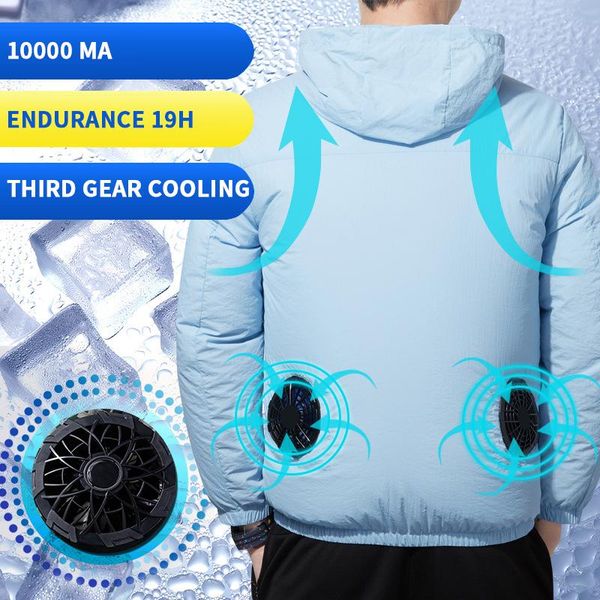 men's t-shirts summer men outdoor fan equipped air conditioning clothing uv resistant cooling vest tees t-shirt fishing heatstroke coat, White;black
men's t-shirts summer men outdoor fan equipped air conditioning clothing uv resistant cooling vest tees t-shirt fishing heatstroke coat, White;black