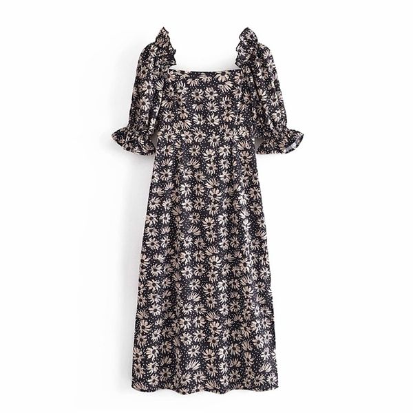 sweet women square neck puff sleeves dress summer fashion ladies beach style cute female printted 210515, Black;gray
sweet women square neck puff sleeves dress summer fashion ladies beach style cute female printted 210515, Black;gray