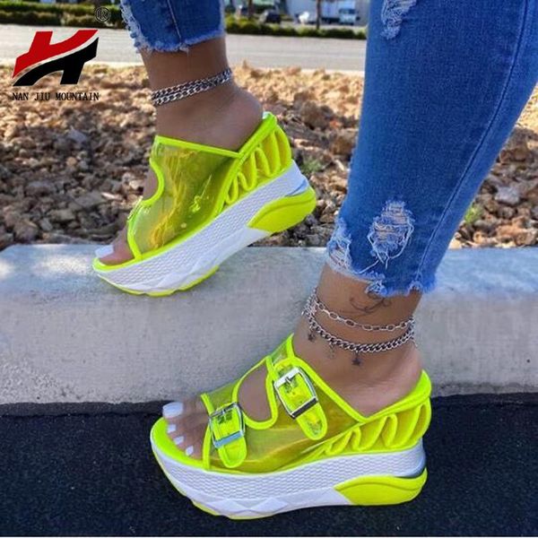 slippers nan jiu mountain women's pvc fashion ladies flat platform sandals super high woman double buckle straps female slides, Black
slippers nan jiu mountain women's pvc fashion ladies flat platform sandals super high woman double buckle straps female slides, Black