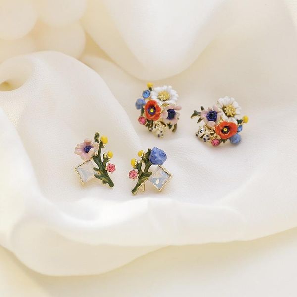 dangle & chandelier vsnow 2021 colorful enamel flower earrings for women vintage gold color alloy multi flowers glass small stud jewelry, Silver
dangle & chandelier vsnow 2021 colorful enamel flower earrings for women vintage gold color alloy multi flowers glass small stud jewelry, Silver