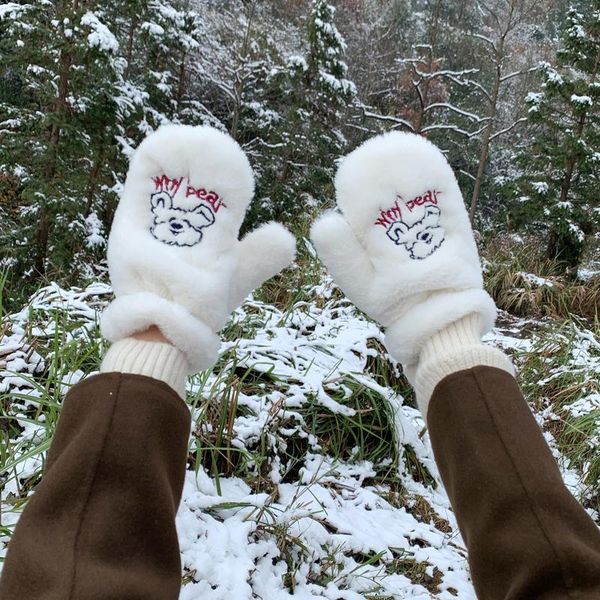 sports gloves 2021 korea ins bear for women's winter lovely plush fur thick warm riding good gifts, Black
sports gloves 2021 korea ins bear for women's winter lovely plush fur thick warm riding good gifts, Black