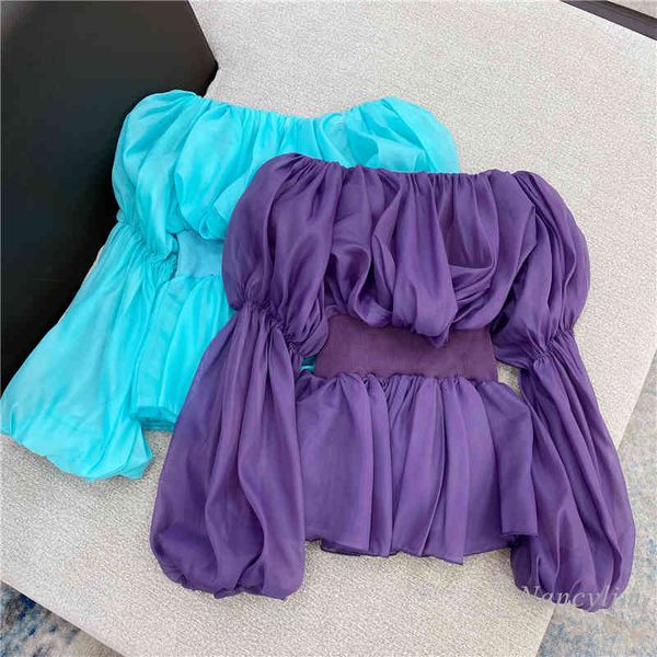 blouses women's slash collar mesh blouse long sleeve shirt spring summer korean style off shoulder blusa, White
blouses women's slash collar mesh blouse long sleeve shirt spring summer korean style off shoulder blusa, White