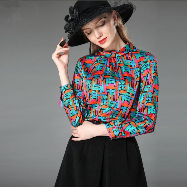 women's blouses & shirts 2021 fashion spring autumn 92% silk blouse long sleeve shirt printing women blusa feminina cyo100, White
women's blouses & shirts 2021 fashion spring autumn 92% silk blouse long sleeve shirt printing women blusa feminina cyo100, White