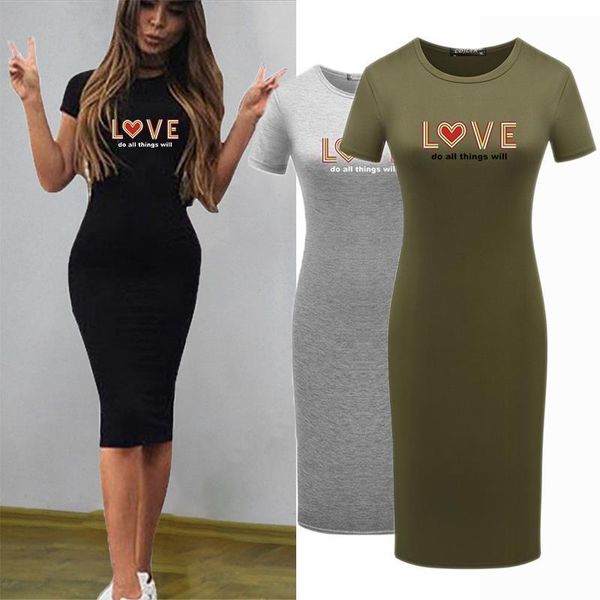 womens dress women daily short sleeve love letter printing slim dresses vintage bodycon wrap robe good quality, Black;gray
womens dress women daily short sleeve love letter printing slim dresses vintage bodycon wrap robe good quality, Black;gray