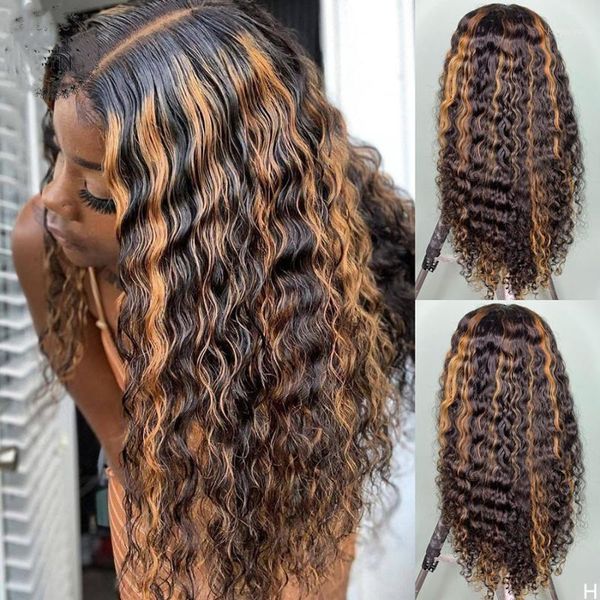 1b/4/27 curly 13x4 lace front human hair wigs thick ombre small highlights frontal for women1, Black;brown
1b/4/27 curly 13x4 lace front human hair wigs thick ombre small highlights frontal for women1, Black;brown