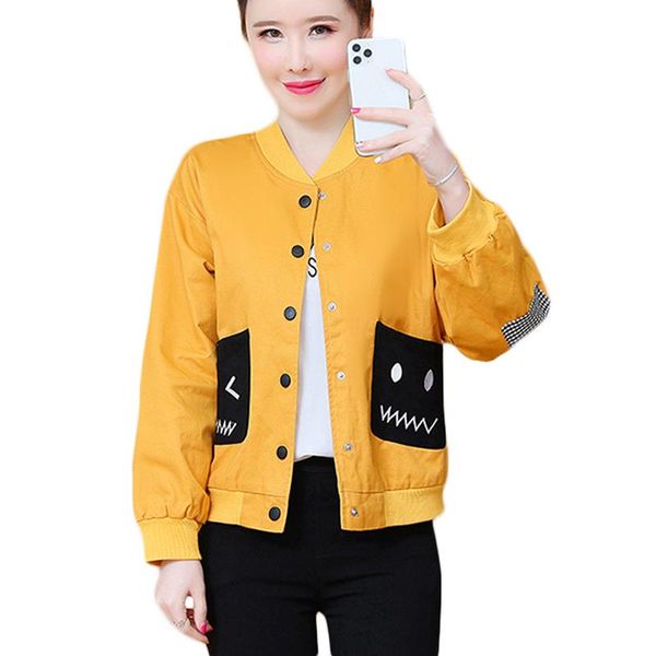 women's jackets korean fashion for women spring autumn baseball jacket bomber stand collar ladies office female clothes, Black;brown
women's jackets korean fashion for women spring autumn baseball jacket bomber stand collar ladies office female clothes, Black;brown