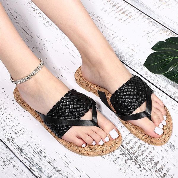 slippers summer women weave clip toe sandals female flat beach fashion casual footwear plus size flip flop rcir, Black
slippers summer women weave clip toe sandals female flat beach fashion casual footwear plus size flip flop rcir, Black