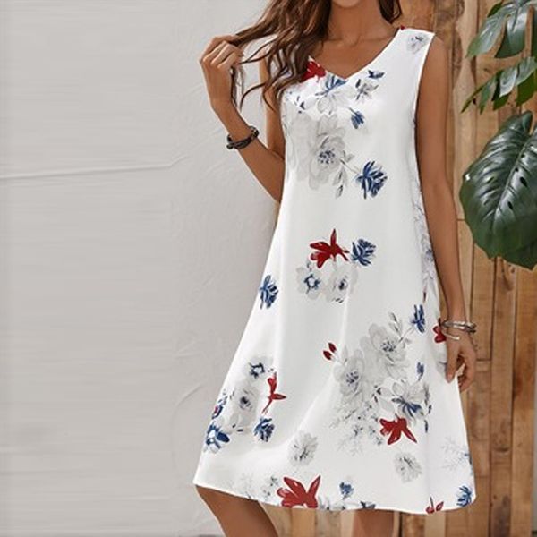 summer floral casual plus size womens dresses sleeveless v neck elegant for clothing vestidos mujer verano, Black;gray
summer floral casual plus size womens dresses sleeveless v neck elegant for clothing vestidos mujer verano, Black;gray