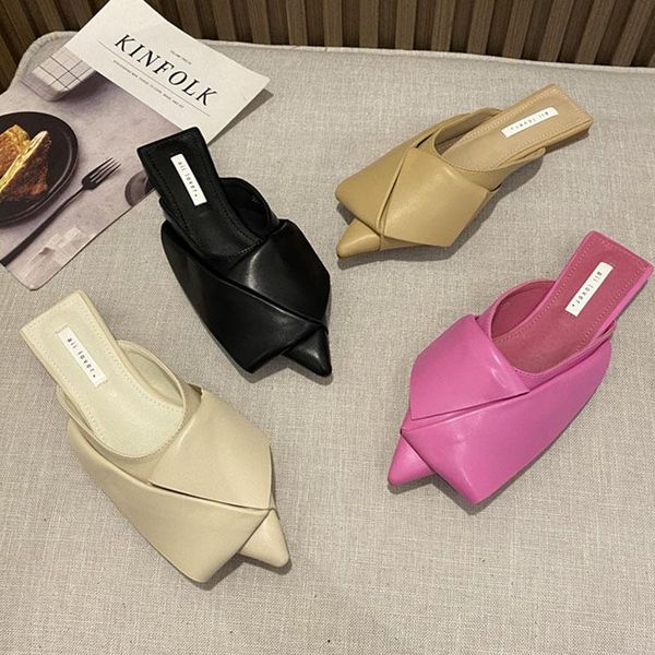 spring women butterfly slipper pointed toe flat heel brand pleated mules ladies elegant outdoor slides flip flop shoes slippers, Black
spring women butterfly slipper pointed toe flat heel brand pleated mules ladies elegant outdoor slides flip flop shoes slippers, Black