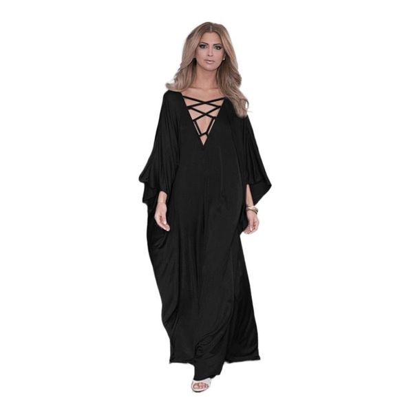 spring satin oversized loose dress female vacation leisure beach long v-neck swimsuit cover up women's swimwear, White;black
spring satin oversized loose dress female vacation leisure beach long v-neck swimsuit cover up women's swimwear, White;black
