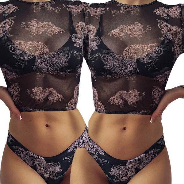 women's swimwear mesh blouse female low waist bikini suit swimsuit summer ladies beach printed split polyester set, White;black
women's swimwear mesh blouse female low waist bikini suit swimsuit summer ladies beach printed split polyester set, White;black