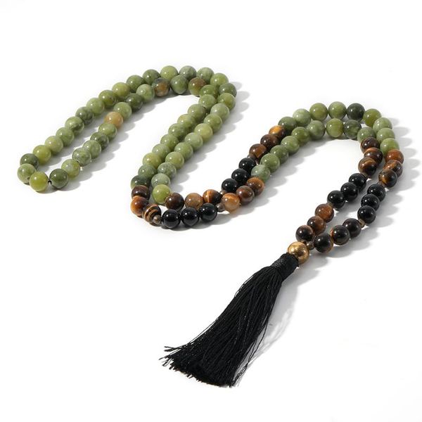 pendant necklaces shinus boho 8mm southern jade tiger eye black agate necklace long tassel handmade knotted yoga prayer meditation strand je, Silver
pendant necklaces shinus boho 8mm southern jade tiger eye black agate necklace long tassel handmade knotted yoga prayer meditation strand je, Silver