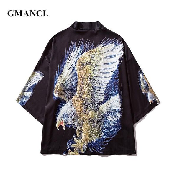 men's jackets men eagle printed kimono cardigan japanese streetwear summer fashion harajuku male sunscreen windbreaker coat, Black;brown
men's jackets men eagle printed kimono cardigan japanese streetwear summer fashion harajuku male sunscreen windbreaker coat, Black;brown