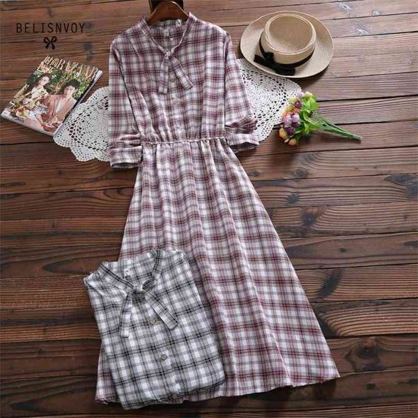 japanese mori girl long dress spring autumn lady bowknot cotton linen vintage vestido o women sleeve plaid dresses 210520, Black;gray
japanese mori girl long dress spring autumn lady bowknot cotton linen vintage vestido o women sleeve plaid dresses 210520, Black;gray