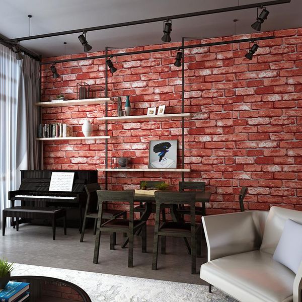 wallpapers 10m x 0.53m retro style brick non-woven wallpaper for bedroom living room office kitchen wall papers home decor 
wallpapers 10m x 0.53m retro style brick non-woven wallpaper for bedroom living room office kitchen wall papers home decor