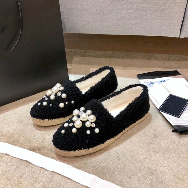 luxury designer women's lamb wool high-quality shoes, embroidered grass woven fisherman's with fairy style and air permeability, Black
luxury designer women's lamb wool high-quality shoes, embroidered grass woven fisherman's with fairy style and air permeability, Black
