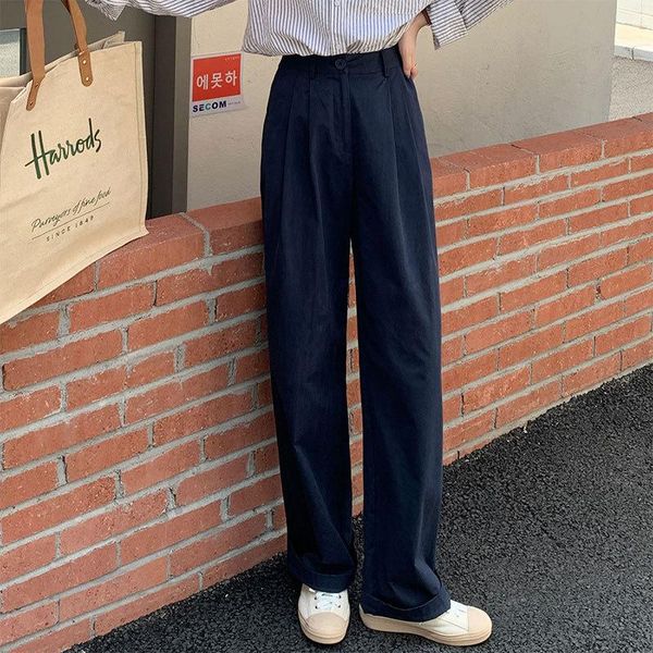 women's pants & capris cmaz 2021 casual high waist loose wide leg slacks for women autumn soft comfort female ankle-length ladies long, Black;white
women's pants & capris cmaz 2021 casual high waist loose wide leg slacks for women autumn soft comfort female ankle-length ladies long, Black;white