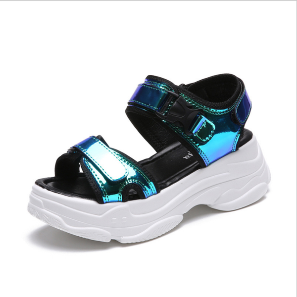 open-toed women sport sandals wedge hollow out outdoor cool platform shoes beach summer 2021, Black
open-toed women sport sandals wedge hollow out outdoor cool platform shoes beach summer 2021, Black