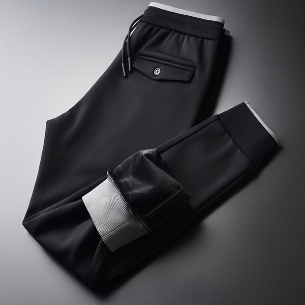 men's pants inner velvet mens luxury elastic waist black thick male plus size 4xl solid color slim fit man trousers
men's pants inner velvet mens luxury elastic waist black thick male plus size 4xl solid color slim fit man trousers