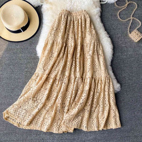sweet khaki/black/white lace skirt women elegant high elastic waist a-line faldas female korean fashion saia ladies 210426
sweet khaki/black/white lace skirt women elegant high elastic waist a-line faldas female korean fashion saia ladies 210426