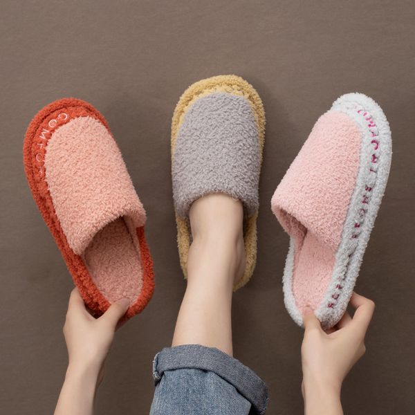 ladies slippers cotton slippers women winter plush comfortable warm slippers indoor home letter side couple plus size 45, Black
ladies slippers cotton slippers women winter plush comfortable warm slippers indoor home letter side couple plus size 45, Black