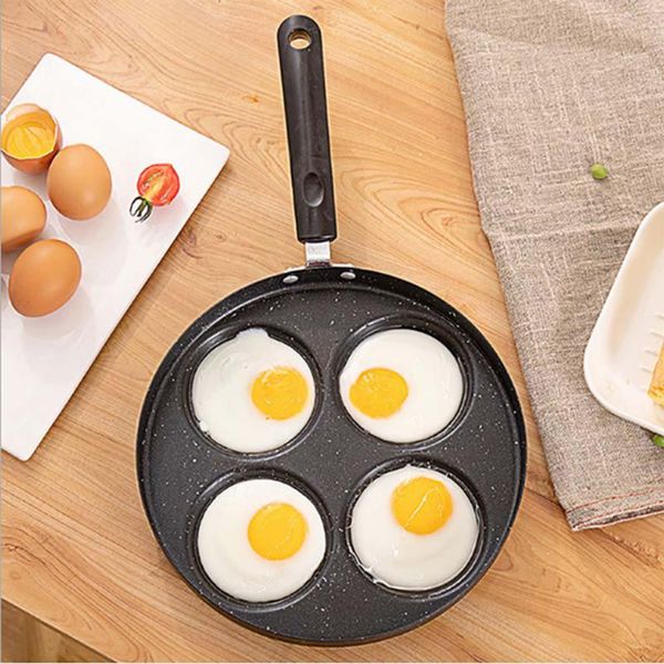 pans four-hole frying pot pan thickened omelet non-stick egg pancake steak cooking ham breakfast maker cookware