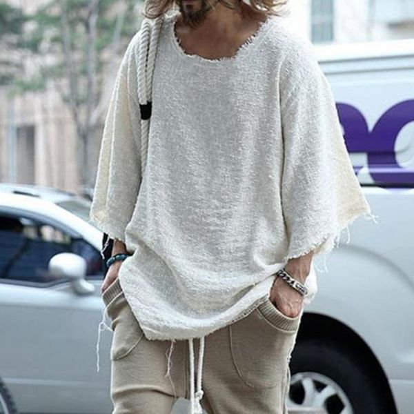 men's t-shirts 2021 summer men t-shirt solid color loose streetwear long sleeve burrs edge for dating, White;black
men's t-shirts 2021 summer men t-shirt solid color loose streetwear long sleeve burrs edge for dating, White;black