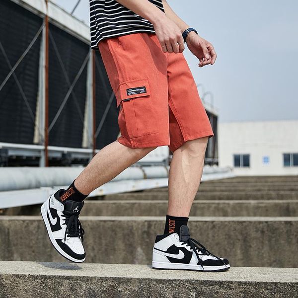 men's shorts summer tooling casual beach sports pants korean fashion 2021 short, White;black
men's shorts summer tooling casual beach sports pants korean fashion 2021 short, White;black