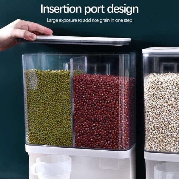 storage bottles & jars 1 set wall-mounted dry food dispenser convenience rice box container for cereal candy home
storage bottles & jars 1 set wall-mounted dry food dispenser convenience rice box container for cereal candy home