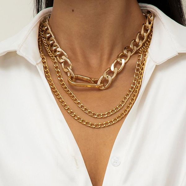 pendant necklaces layered exaggerated big button collar necklace for women hip hop punk lock chunky chain choker female jewelry, Silver
pendant necklaces layered exaggerated big button collar necklace for women hip hop punk lock chunky chain choker female jewelry, Silver