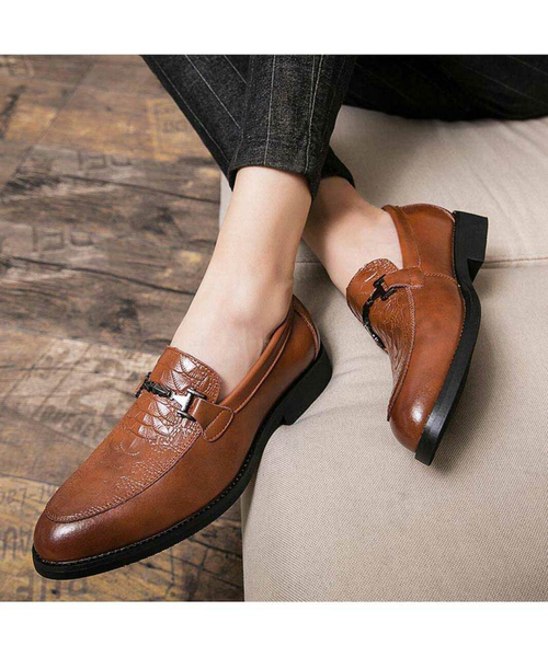 mens handmade pu brown metal buckle crocodile pattern loafers low heel comfortable fashion trendy business casual shoes 1kb015, Black
mens handmade pu brown metal buckle crocodile pattern loafers low heel comfortable fashion trendy business casual shoes 1kb015, Black