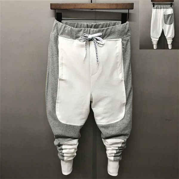 men's pants 2021 spring and summer spliced ankle-length lightweight slim pencil cotton knitting elastic casual white gray, Black
men's pants 2021 spring and summer spliced ankle-length lightweight slim pencil cotton knitting elastic casual white gray, Black