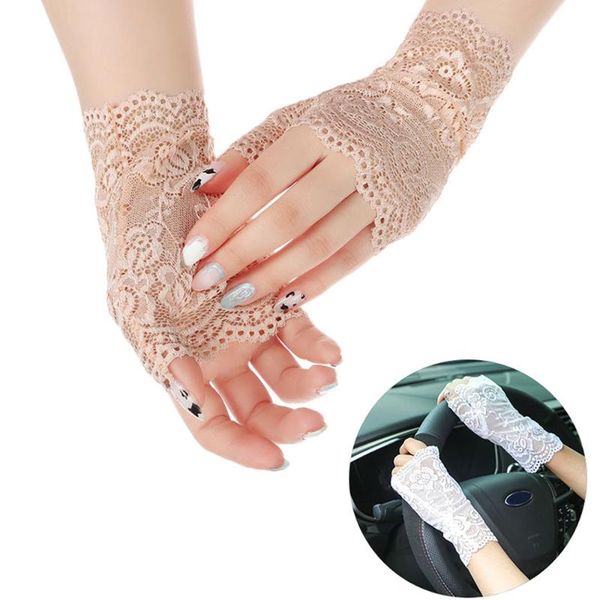 five fingers gloves spring summer dance lace for women sunscreen short fingerless driving half finger mittens elastic, Blue;gray
five fingers gloves spring summer dance lace for women sunscreen short fingerless driving half finger mittens elastic, Blue;gray