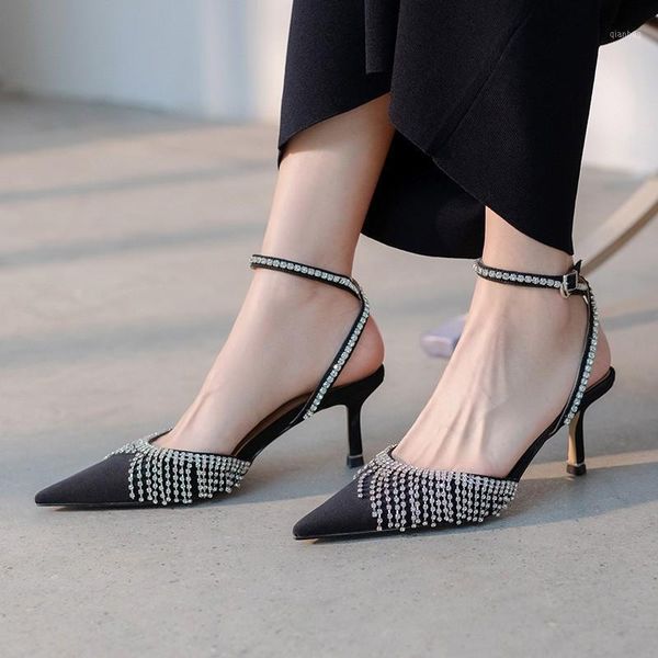 sandals luxury shoes women designer gladiator crystal tassel pointed toe ankle strap 2021 ladies party wedding high heels silver1, Black
sandals luxury shoes women designer gladiator crystal tassel pointed toe ankle strap 2021 ladies party wedding high heels silver1, Black