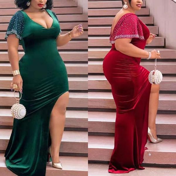ethnic clothing md wedding party elegant dresses for women african plus size gown v neck bodycon dress shiny stones boubou vetement fem, Red
ethnic clothing md wedding party elegant dresses for women african plus size gown v neck bodycon dress shiny stones boubou vetement fem, Red
