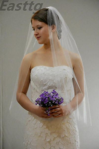 bridal veils veu de noiva one layer white ivory cut edge wedding veil with comb 30" elbow length plain accessories, Black
bridal veils veu de noiva one layer white ivory cut edge wedding veil with comb 30" elbow length plain accessories, Black
