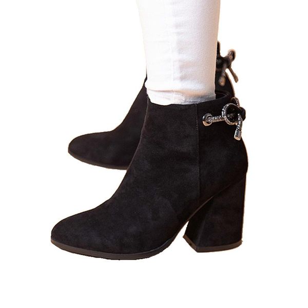 boots fashionable and comfortable thick high heel round toe zipper short for women, Black
boots fashionable and comfortable thick high heel round toe zipper short for women, Black