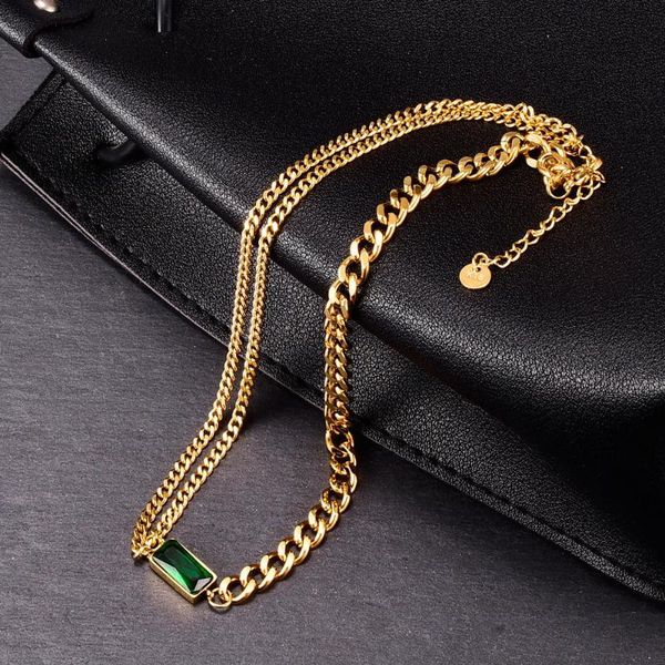 pendant necklaces cuban chain chunky for women gold color women's choker necklace green glass personality jewelry accessories kan165, Silver
pendant necklaces cuban chain chunky for women gold color women's choker necklace green glass personality jewelry accessories kan165, Silver